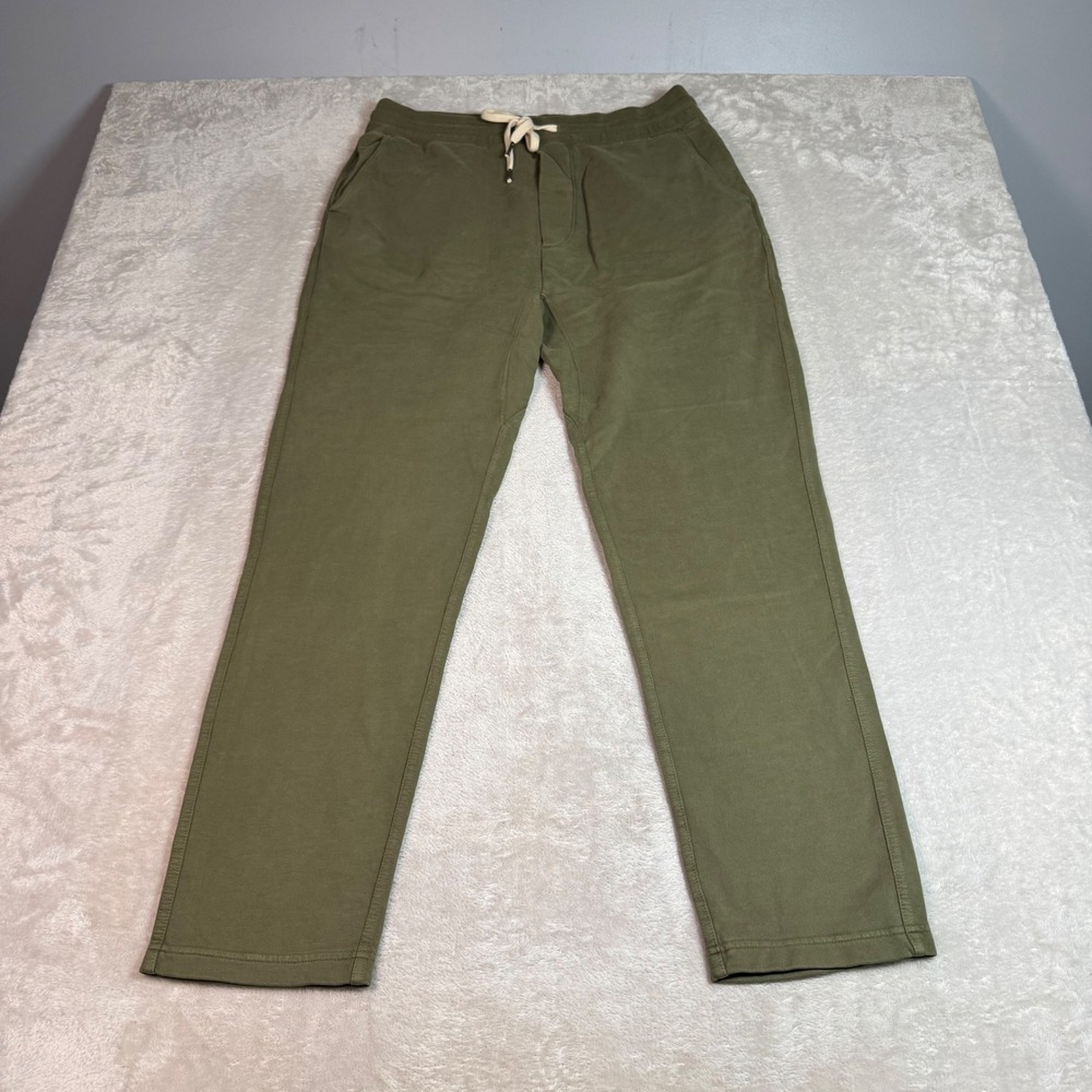 NWT Buck Mason Mens M Venice Wash Brushed Loopback Trouser Green Pants